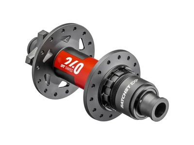 Agy DT Swiss 240 EXP hátsó 6 csavaros 142x12mm 28h fekete Sram XD