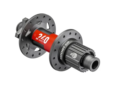 Agy DT Swiss 240 EXP hátsó 6 csavaros 142x12mm 28h fekete Microspline