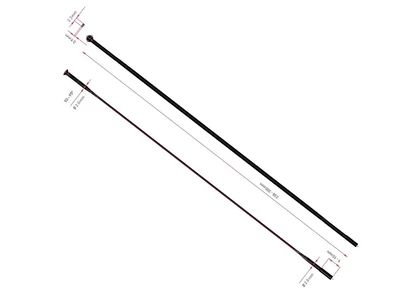 Küllő DT Swiss Aerolite egyenes 2.0/2.3/0.9x298 ezüst