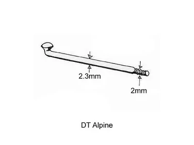 Küllő DT Swiss Alpine 2.34/2.0x290 fekete