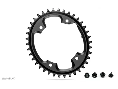 Lánckerék aB CX OVAL 110BCD asszimetrikus 4 lyukas fekete 40T csavarral