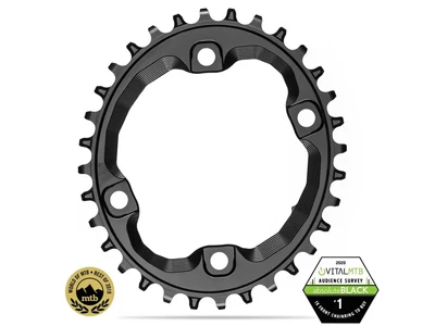 Lánckerék aB MTB OVAL XT M8000 asszimetrikus N/W fekete 32T HG+ 12 sebességes