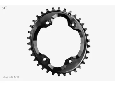 Lánckerék aB MTB OVAL XTR M9000 asszimetrikus N/W fekete 34T integrated threads
