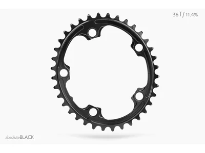Lánckerék aB Országúti OVAL 110BCD 5 lyukas fekete 36T