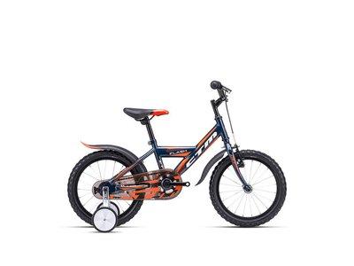 CTM FLASH gyermek kerékpár, sötétkék/narancs