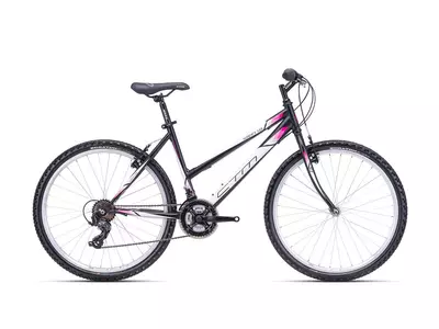 CTM STEFI 1.0 MTB 26" női kerékpár 26" matt fekete/pink, méret: M (16")