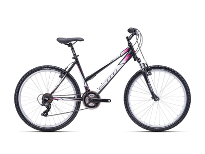 CTM STEFI 2.0 MTB 26" női kerékpár 26" matt fekete/pink, méret: M (16")