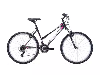 CTM STEFI 2.0 MTB 26" női kerékpár 26" matt fekete/pink, méret: L (18")