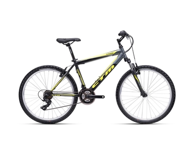 CTM AXON MTB 26" kerékpár 26" matt fekete/lime, méret: S (15")