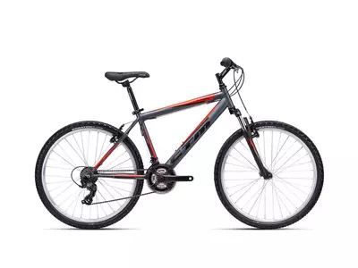 CTM AXON MTB 26" kerékpár 26" matt titánszürke/reflex narancs, méret: S (15")