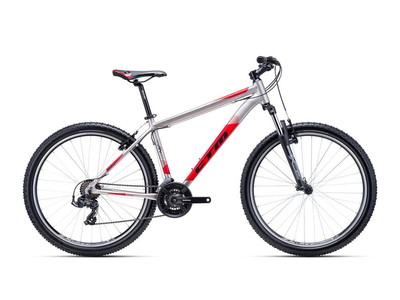 CTM REIN 1.0 (27,5") MTB kerékpár, matt szürke/piros