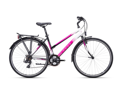 CTM TARGA női trekking kerékpár, fekete/purple