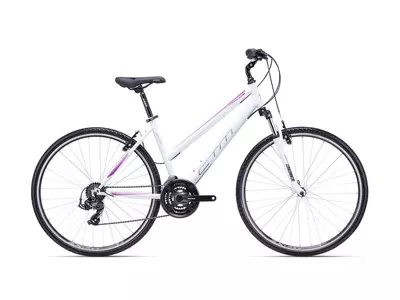 CTM JESSIE CROSS női kerékpár 28" fehér/lila, méret: L (18")