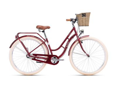 CTM SUMMER (28") női City/Városi kerékpár, burgundy /ezüst