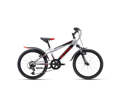 CTM SCOOBY 3.0 gyermek kerékpár, 6 sebességes, matt silver/neon red színben - 2023