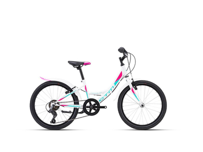 CTM MAGGIE 2.0 gyermek kerékpár, 6 sebességes, white pearl/ turquoise színben - 2023