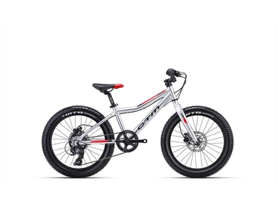 CTM JERRY 3.0 gyermek kerékpár 20" ezüst/sötétpiros, méret: 11"