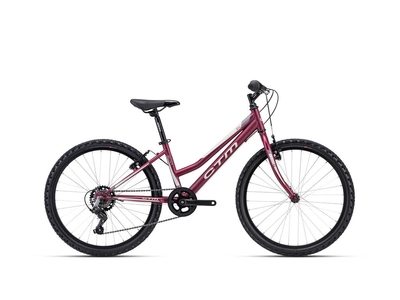CTM MONY gyermek kerékpár 24" selyemfényű burgundy/szürke, méret: 13"