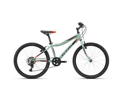 CTM BERRY 1.0 gyermek kerékpár, 7 sebességes, grey green/orange színben - 2023