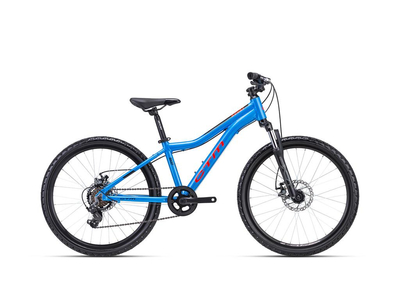 CTM ROCKY 3.0 gyermek kerékpár, 7 sebességes, blue pearl/red színben - 2023