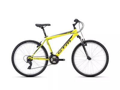 CTM AXON MTB kerékpár 26" citromsárga/fekete, méret: S (15")