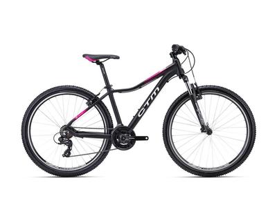 CTM CHARISMA 1.0 MTB kerékpár, 21 sebességes, matt black/pink színben - 2023 - női