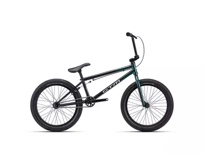CTM POP CRMO BMX unisex kerékpár 20" fekete/sötétzöld, méret: 21"
