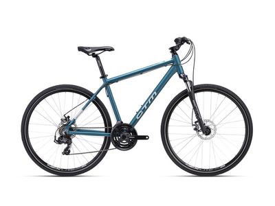CTM TRANZ 2.0 cross-trekking kerékpár, 21 sebességes, matt blue grey színben - 2023 - férfi