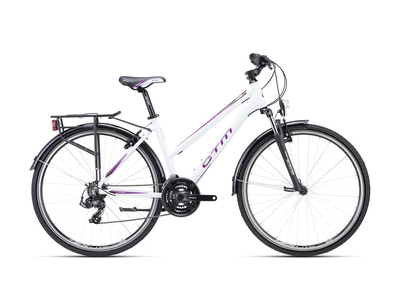 CTM MAXIMA 1.0 TREK trekking kerékpár, 21 sebességes, whitepurple pearl színben - 2023 - női