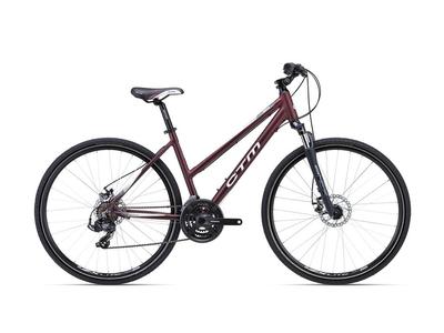 CTM MAXIMA 2.0 cross-trekking kerékpár, 21 sebességes, matt red pearl/grey színben - 2023 - női