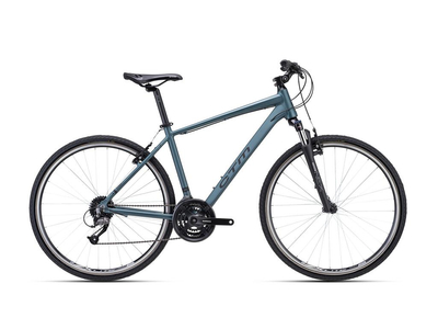 CTM STARK 1.0 cross-trekking kerékpár, 24 sebességes, matt grey blue színben - 2023 - férfi
