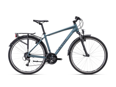 CTM STARK 1.0 TREK trekking kerékpár, 24 sebességes, matt grey blue színben - 2023 - férfi