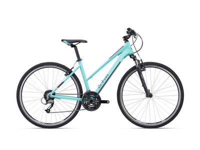 CTM BORA 1.0 cross-trekking kerékpár, 24 sebességes, matt  turquoise színben - 2023 - női