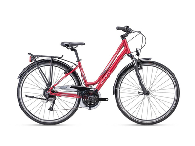 CTM AMBER CITY/Városi kerékpár, 7 sebességes, matt red pearl/silver színben - 2023 - női