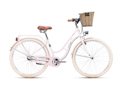 CTM FIORE városi kerékpár 28" gyöngyház világos rózsaszín, méret: 17" (430)