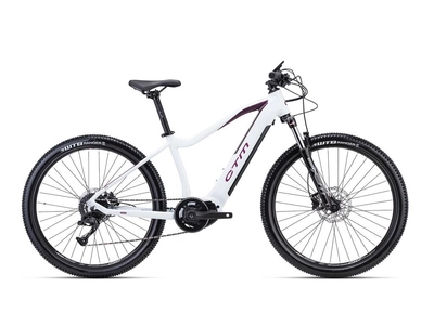 CTM RUBY MTB női e-bike kerékpár 27,5" gyöngyház fehér/lila, méret: M (16")