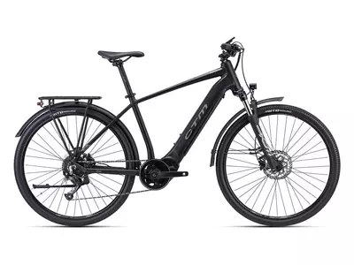 CTM SENZE MAN trekking e-bike kerékpár 28" matt fekete, méret: L (19")