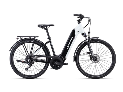 CTM METRIC LADY 1.0 városi e-bike kerékpár 28" fekete/gyöngyház szürkésfehér, méret: 18" (480)