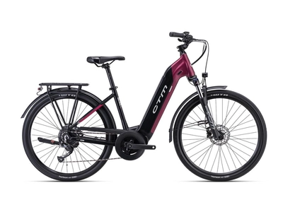 CTM METRIC LADY 1.0 városi e-bike kerékpár 28" matt fekete/bordó, méret: 16" (440)