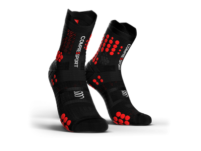 Compressport Pro Racing Socks v3.0 Trail fekete-piros terepfutó zokni T4