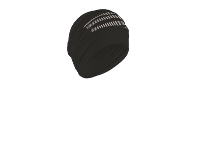 Compressport Headtube - fekete csőkendő