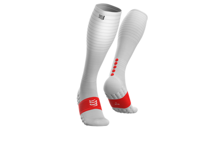 Compressport Full Socks Oxygen fehér kompressziós sportzokni  T4