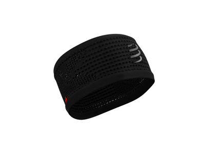 Compressport Headband FLASH - fekete fejpánt fényvisszaverős logóval