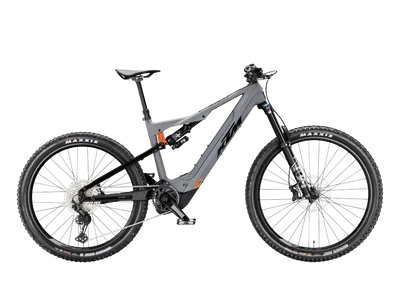 KTM MACINA KAPOHO PRO LTD FÉRFI Összteleszkópos elektromos MTB kerékpár - GREY MATT+FLAMING BLACK - több méretben