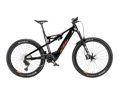 KTM MACINA KAPOHO MASTER FÉRFI Összteleszkópos elektromos MTB kerékpár - FLAMING BLACK - több méretben