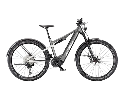 KTM MACINA CHACANA 791 LFC Di2 FÉRFI Összteleszkópos elektromos MTB kerékpár - MACHINE GREY+WHITE MATT - több méretben
