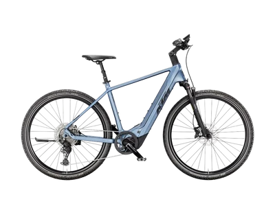 KTM MACINA CROSS CX 810 FÉRFI Elektromos crosstrekking kerékpár - STEEL BLUE MATT - több méretben