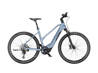 KTM MACINA CROSS CX 810 NŐI Elektromos crosstrekking kerékpár - STEEL BLUE MATT - több méretben