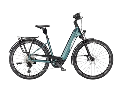 KTM MACINA STYLE 810 UNISEX Elektromos trekking- túra kerékpár - GREEN PURPLE FLIP MATT - több méretben