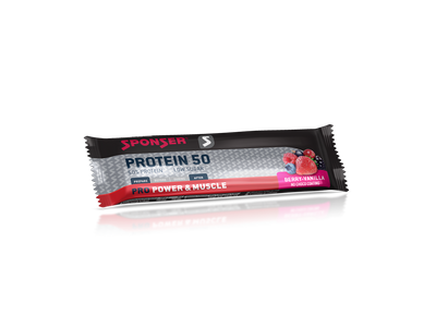 Sponser Protein 50 fehérjeszelet 50g, erdei gyümölcs